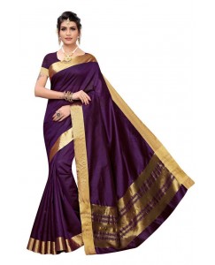 Cotton Zari Border Saree