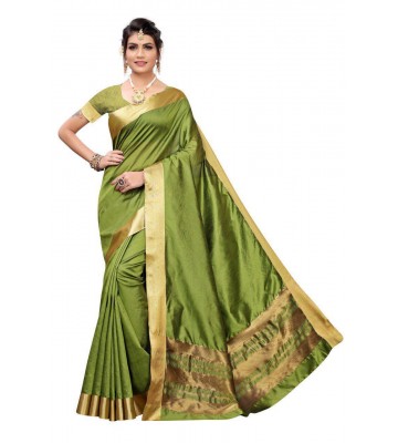 Standard Look in Cotton Zari Saree