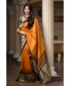 Look beautiful in weaving silk saree