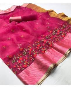 Organza silk classy saree